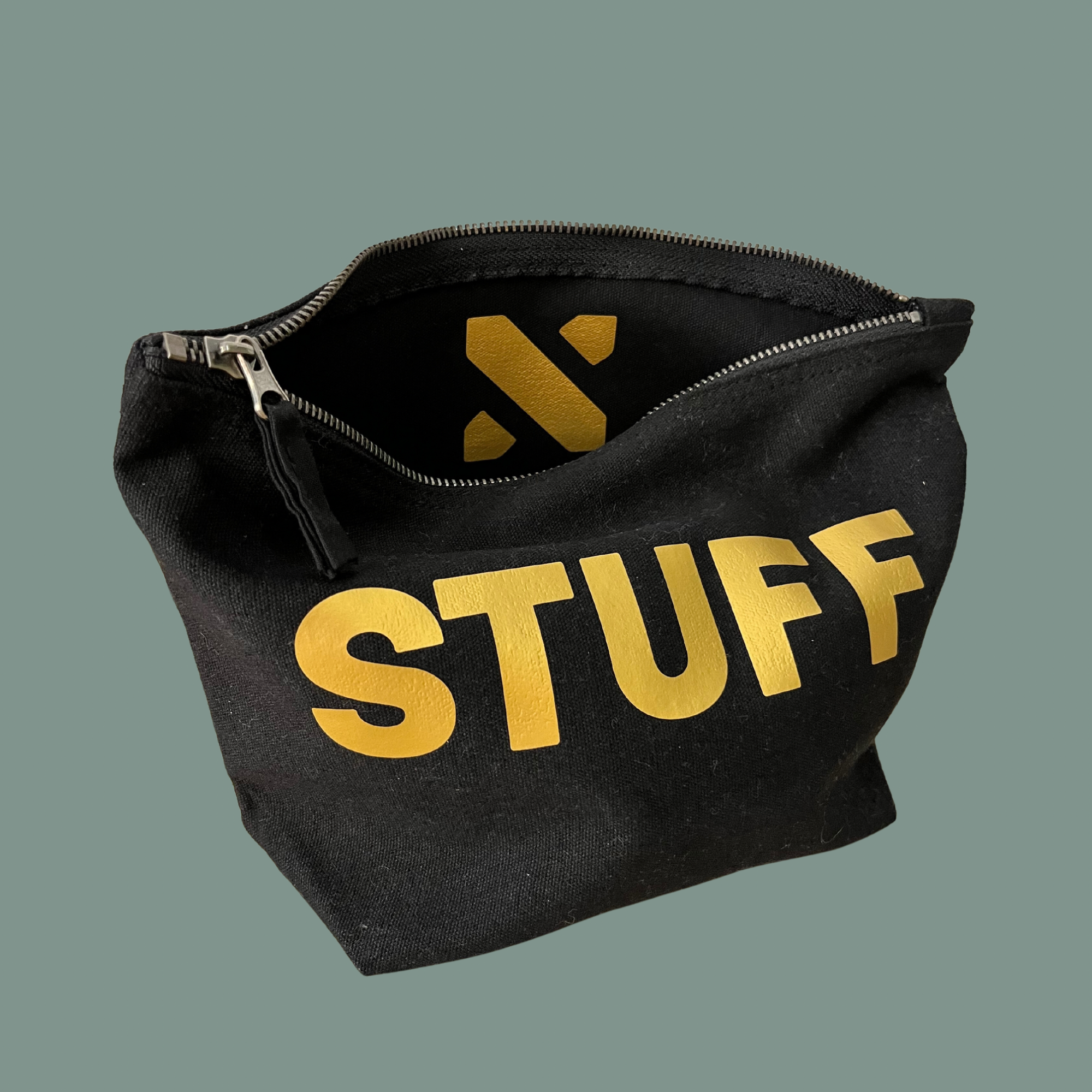 Gold Stuff zip bag