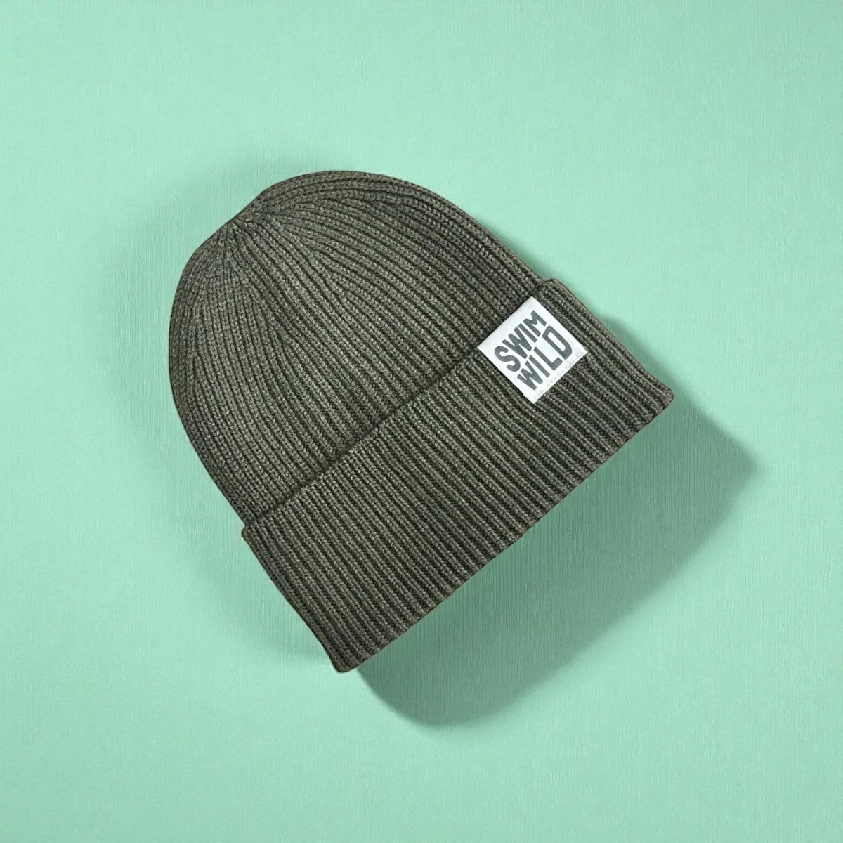 Khaki chunky knit Beanie