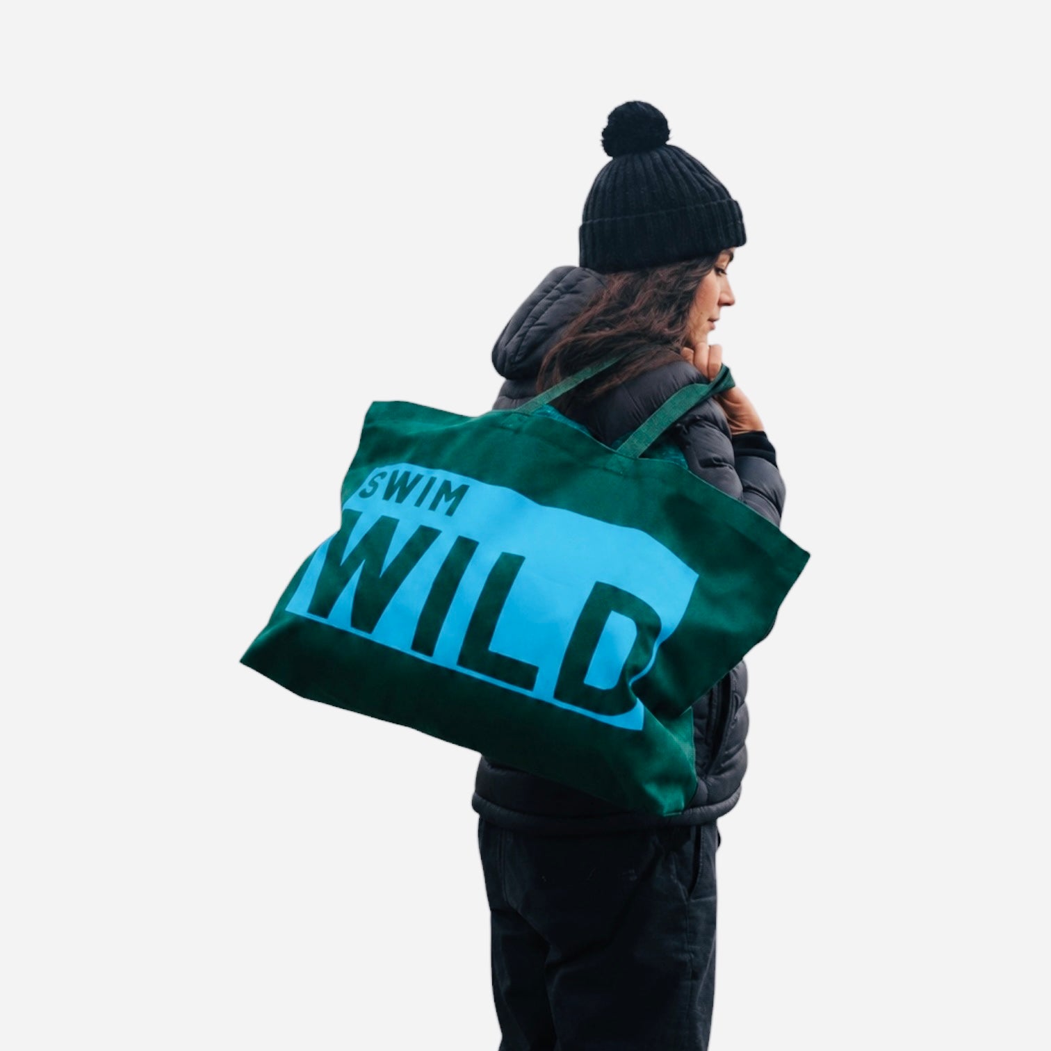 Jumbo Swim Wild Bag | Seaweed / Neon Blue