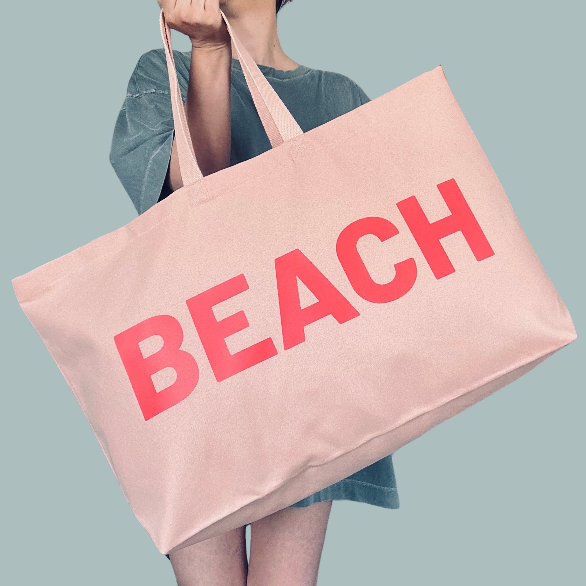Jumbo BEACH Bag Peach/Coral