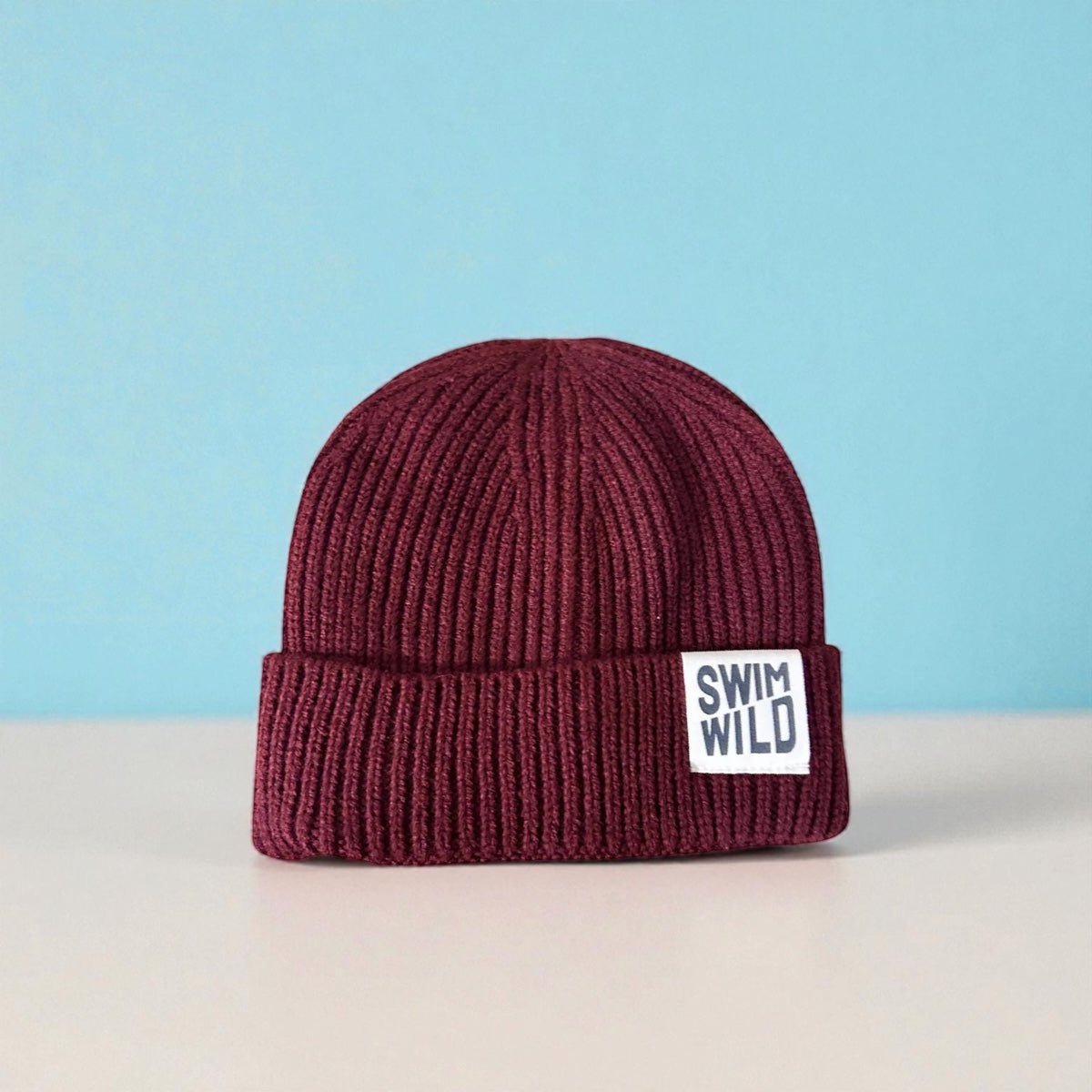 Chunky Knitted hat / Maroon