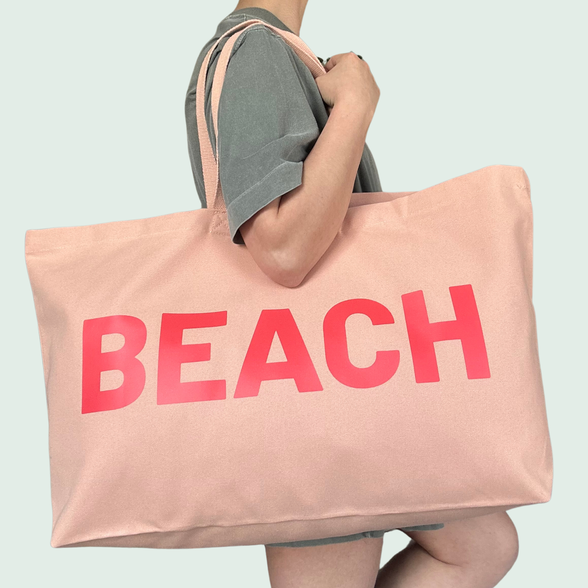 Jumbo BEACH Bag Peach/Coral