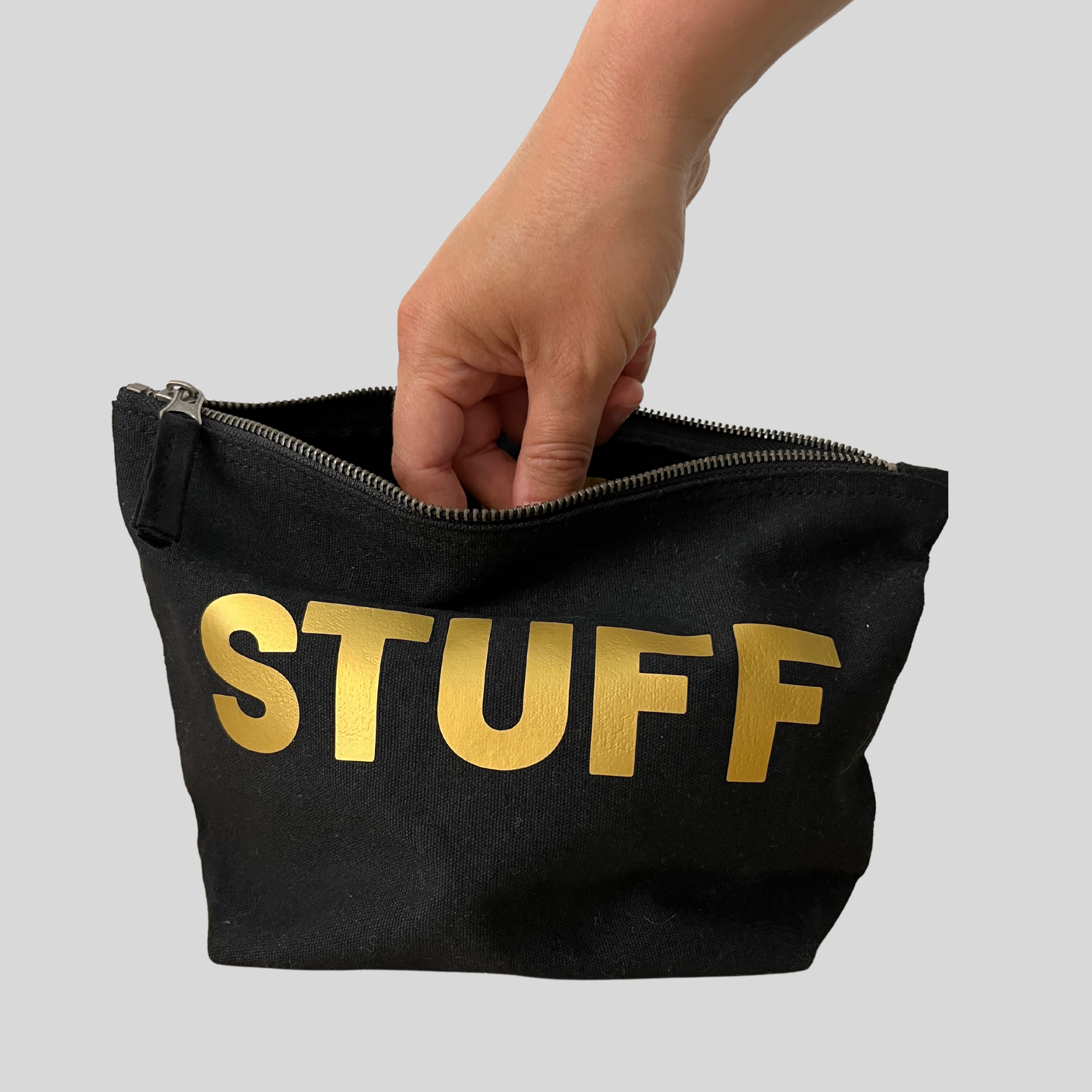 Gold Stuff zip bag