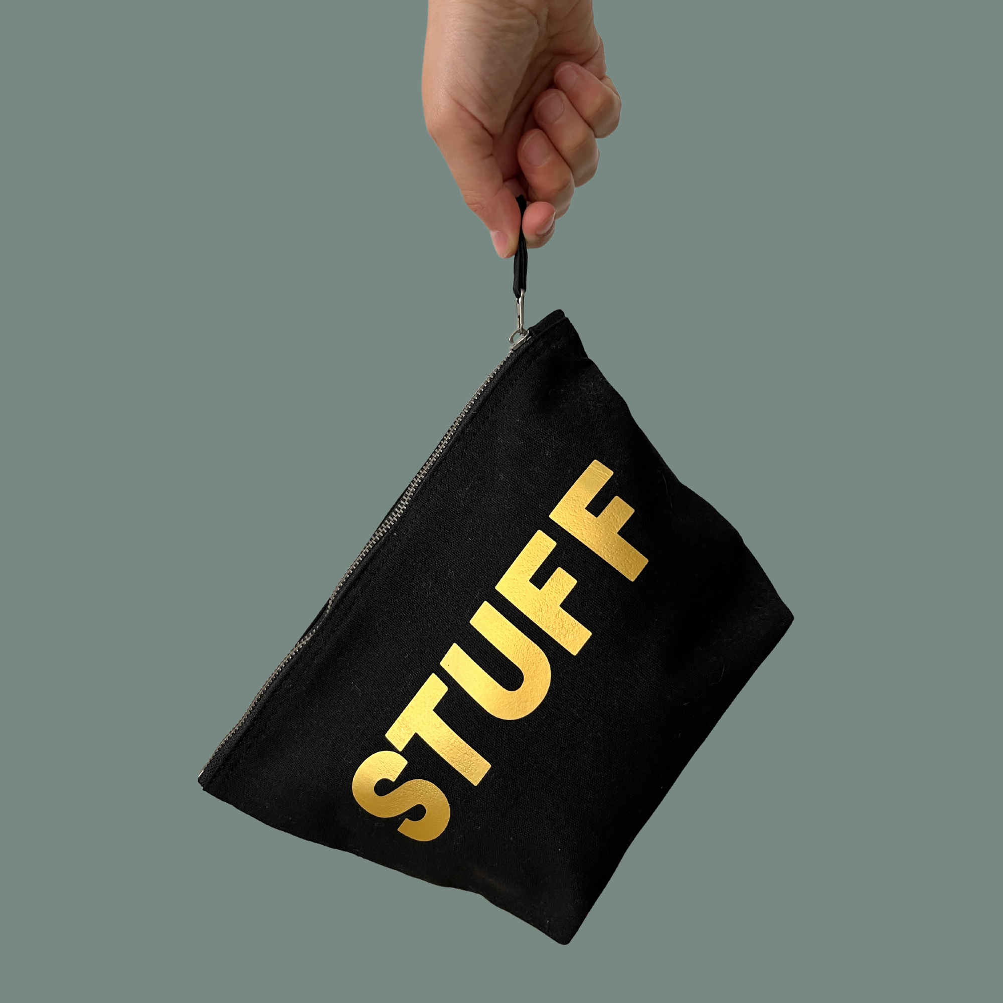 Gold Stuff zip bag