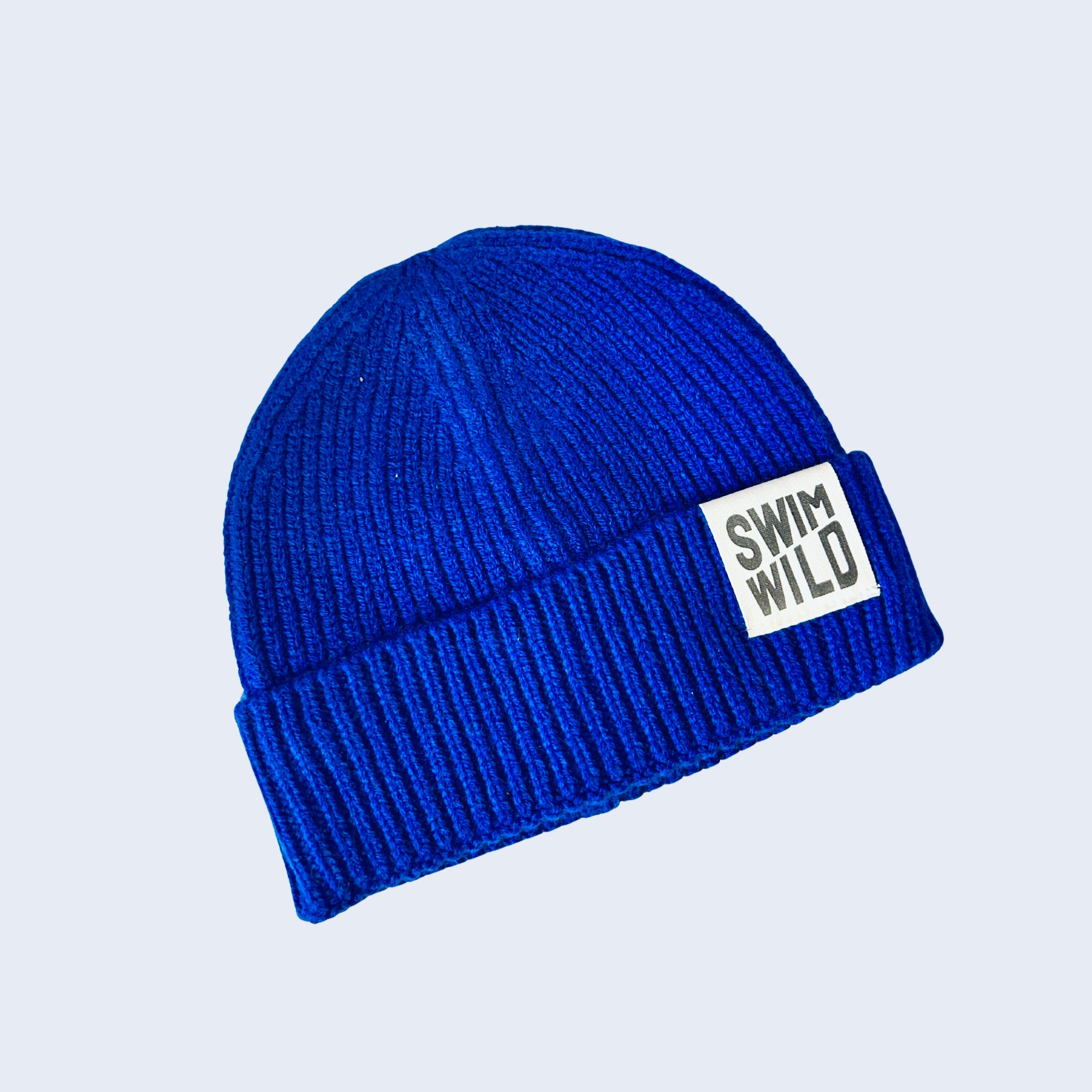 Chunky Knitted hat / Bright Blue