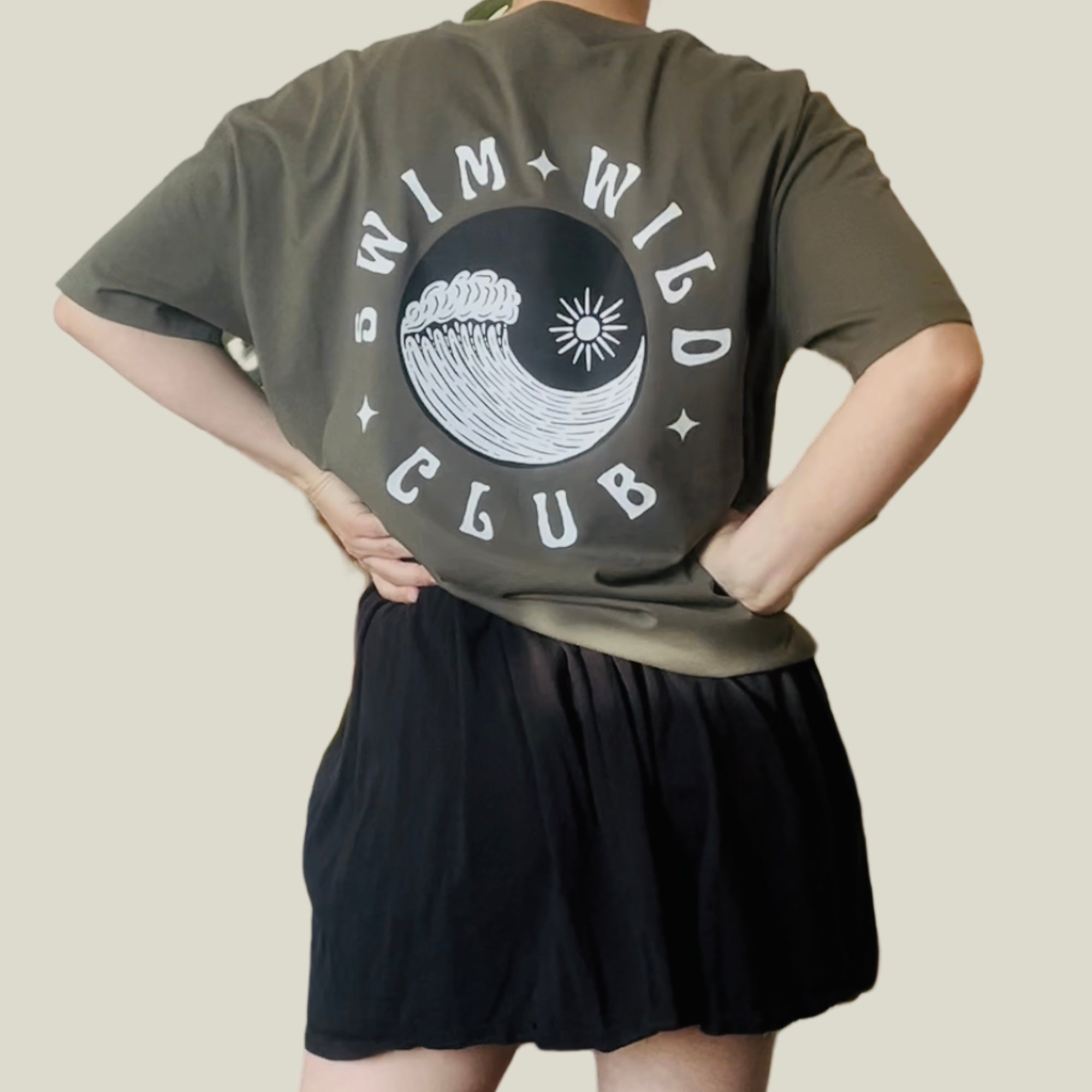 Swim Wild Club T-Shirt / Khaki