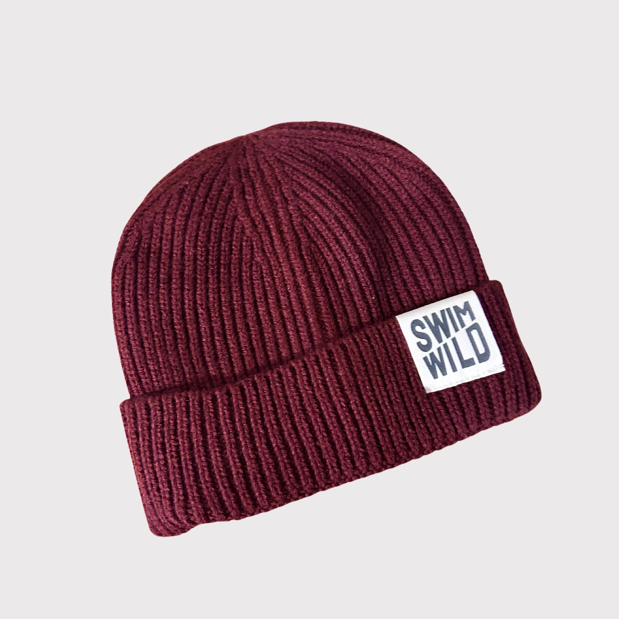 Chunky Knitted hat / Maroon