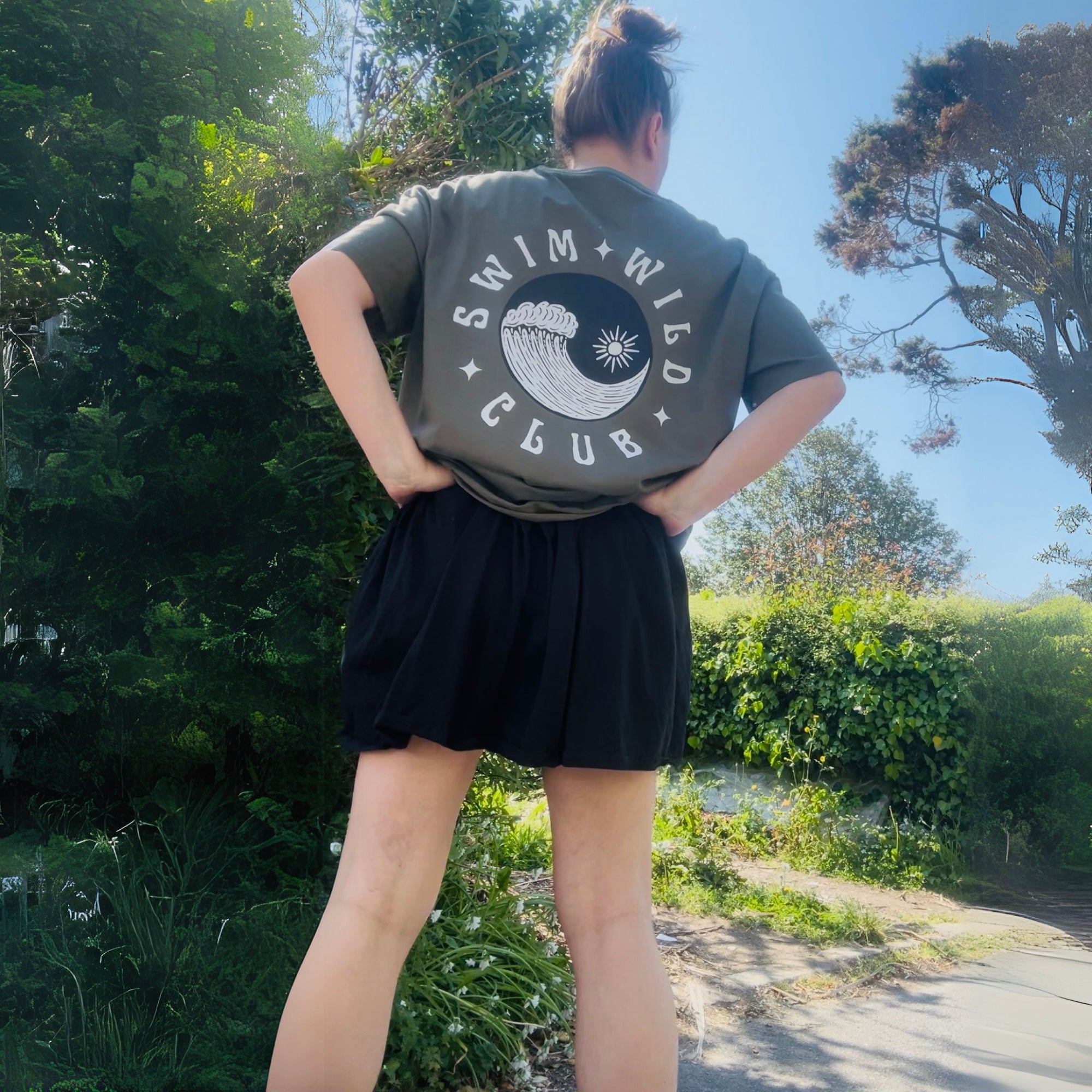 Swim Wild Club T-Shirt / Khaki