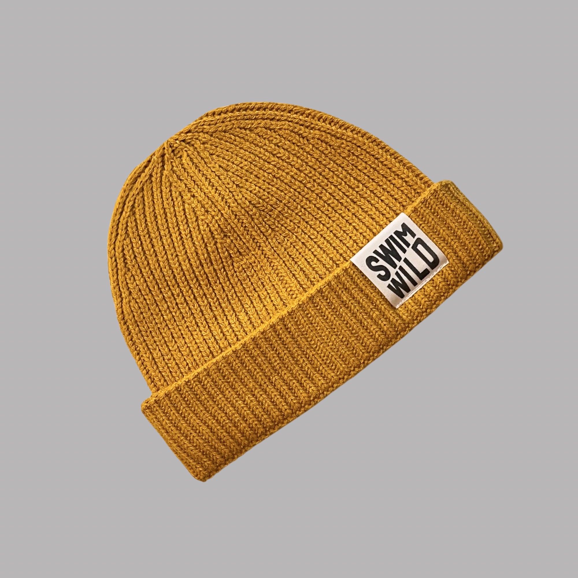 Mustard Fisherman Chunky Knit hat
