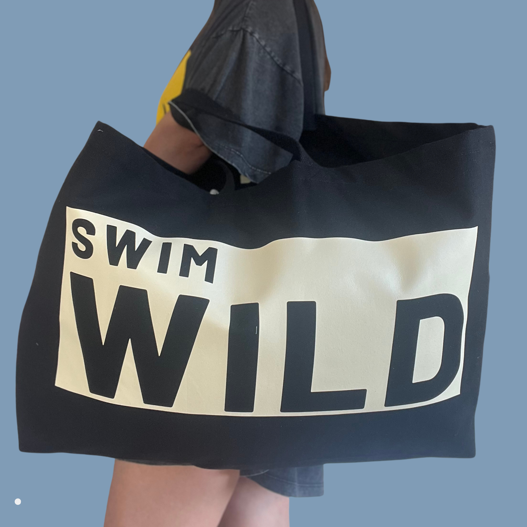 Jumbo Swim Wild Bag | Black/ Beige