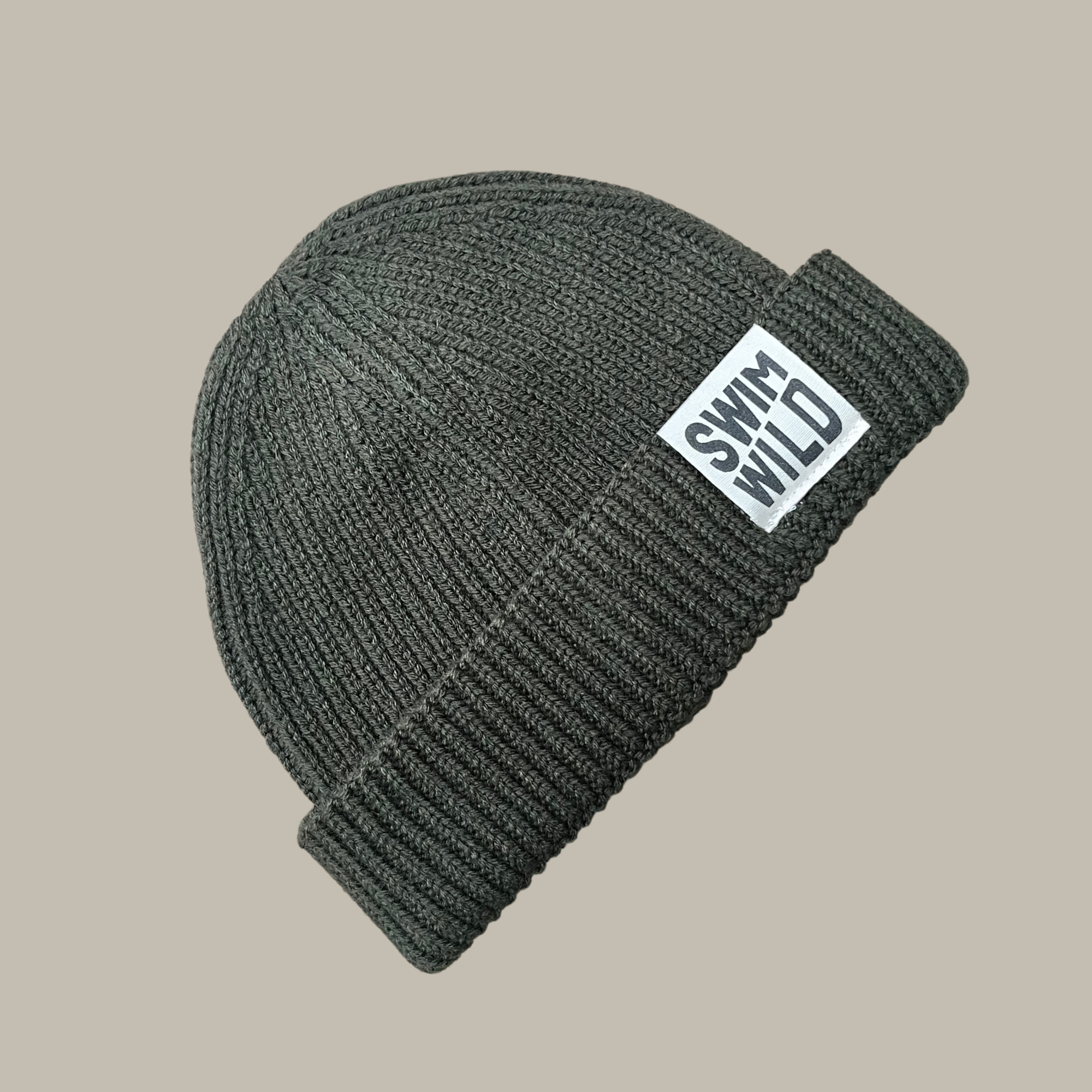 Khaki Fisherman Chunky Knit hat