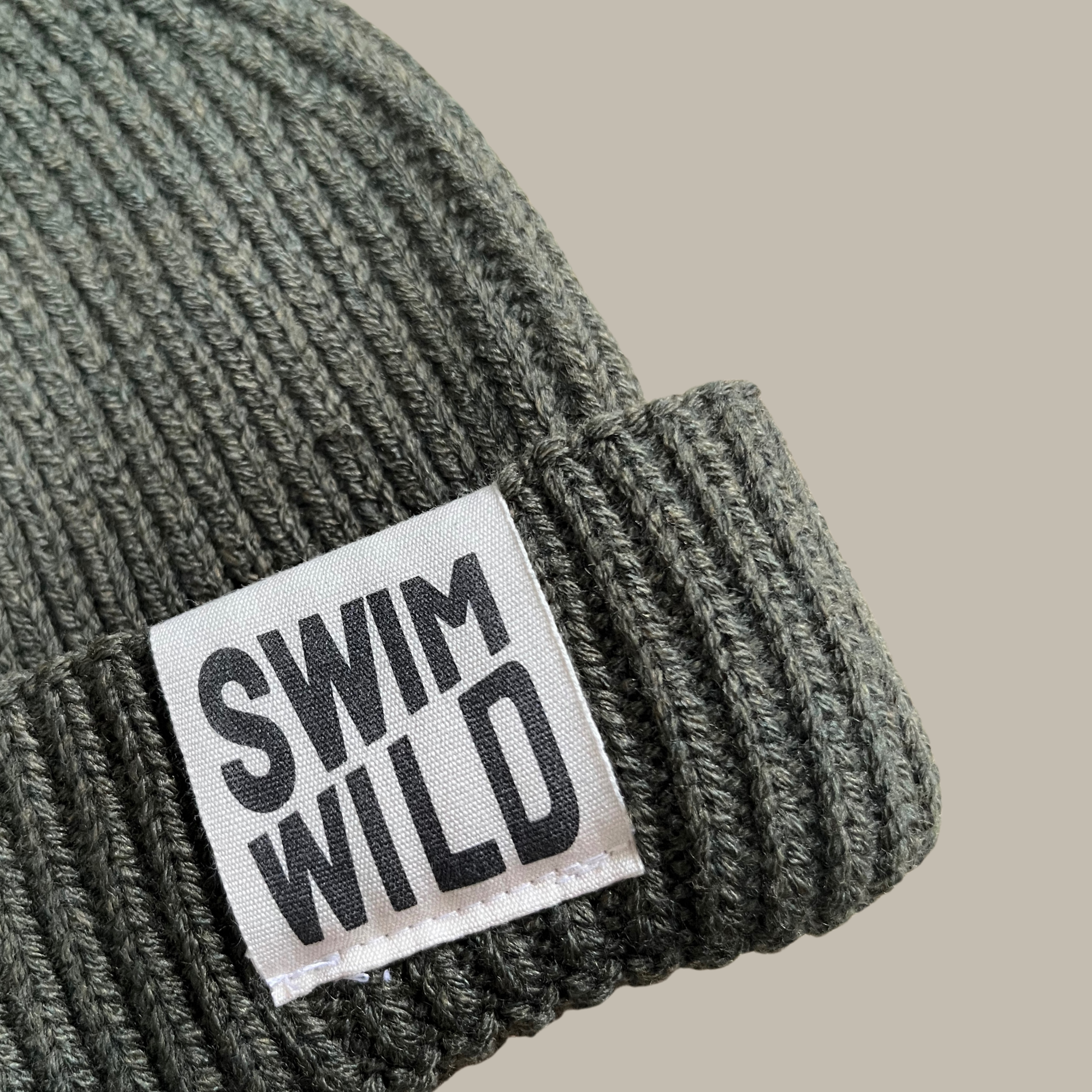 Khaki Fisherman Chunky Knit hat