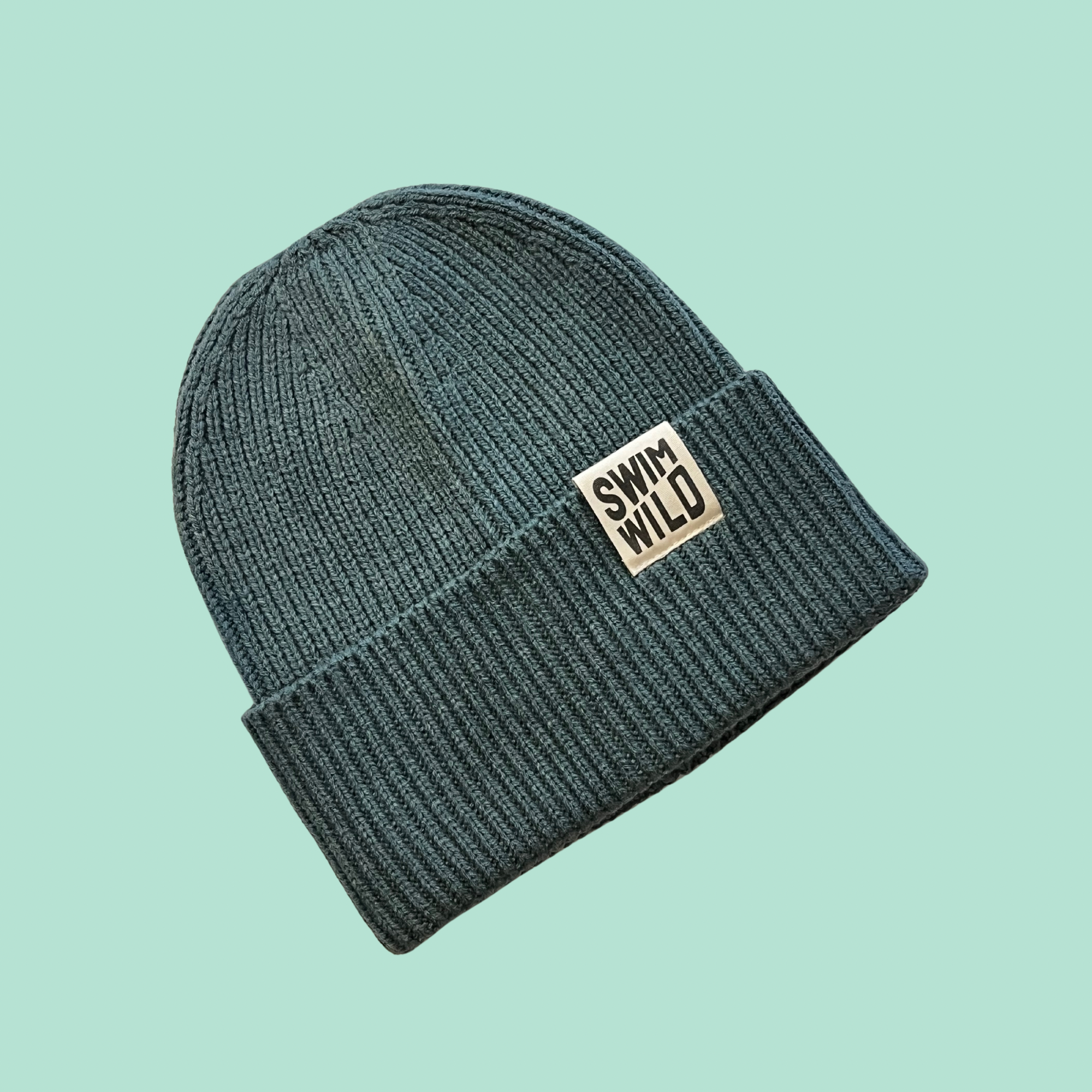 Sea Blue chunky Knit Beanie