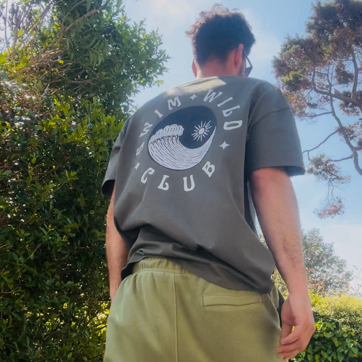 Swim Wild Club T-Shirt / Khaki