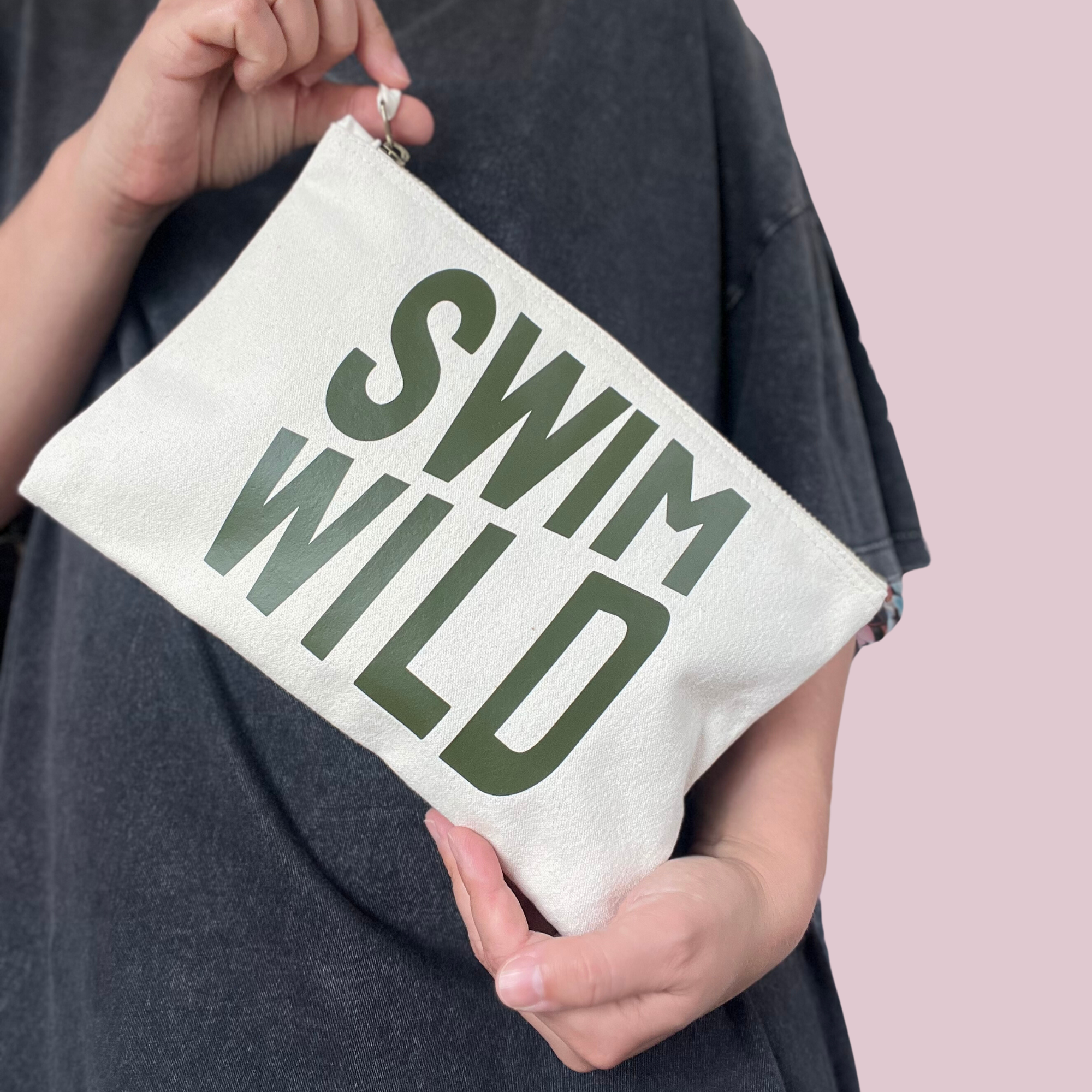 Swim Wild ZIP Bag | Khaki