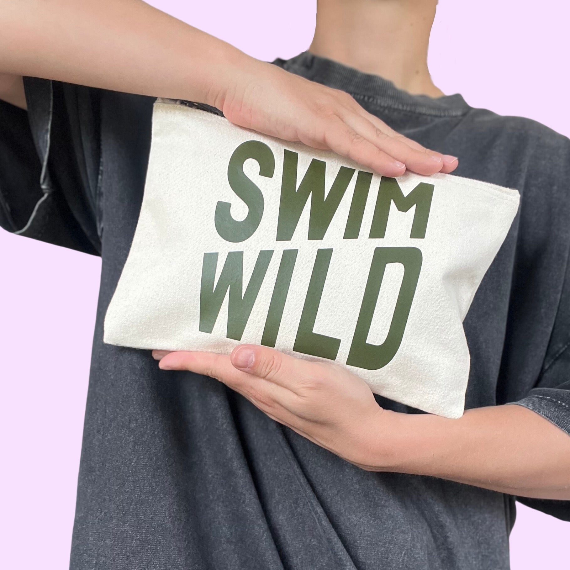 Swim Wild ZIP Bag | Khaki