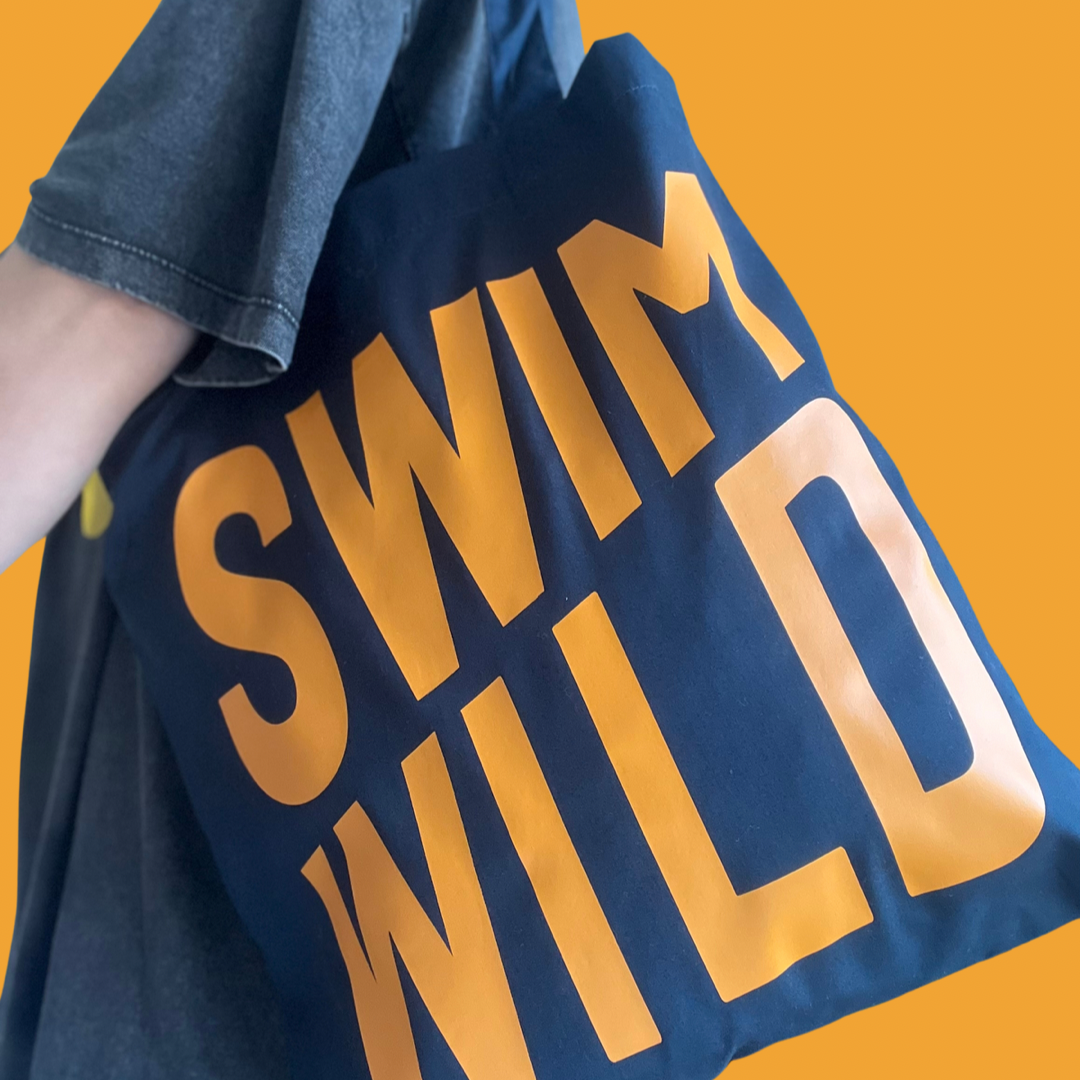Navy Wild Swim Tote
