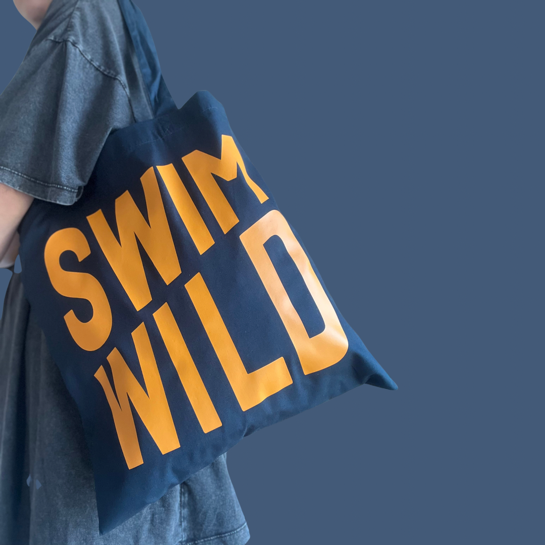 Navy Wild Swim Tote