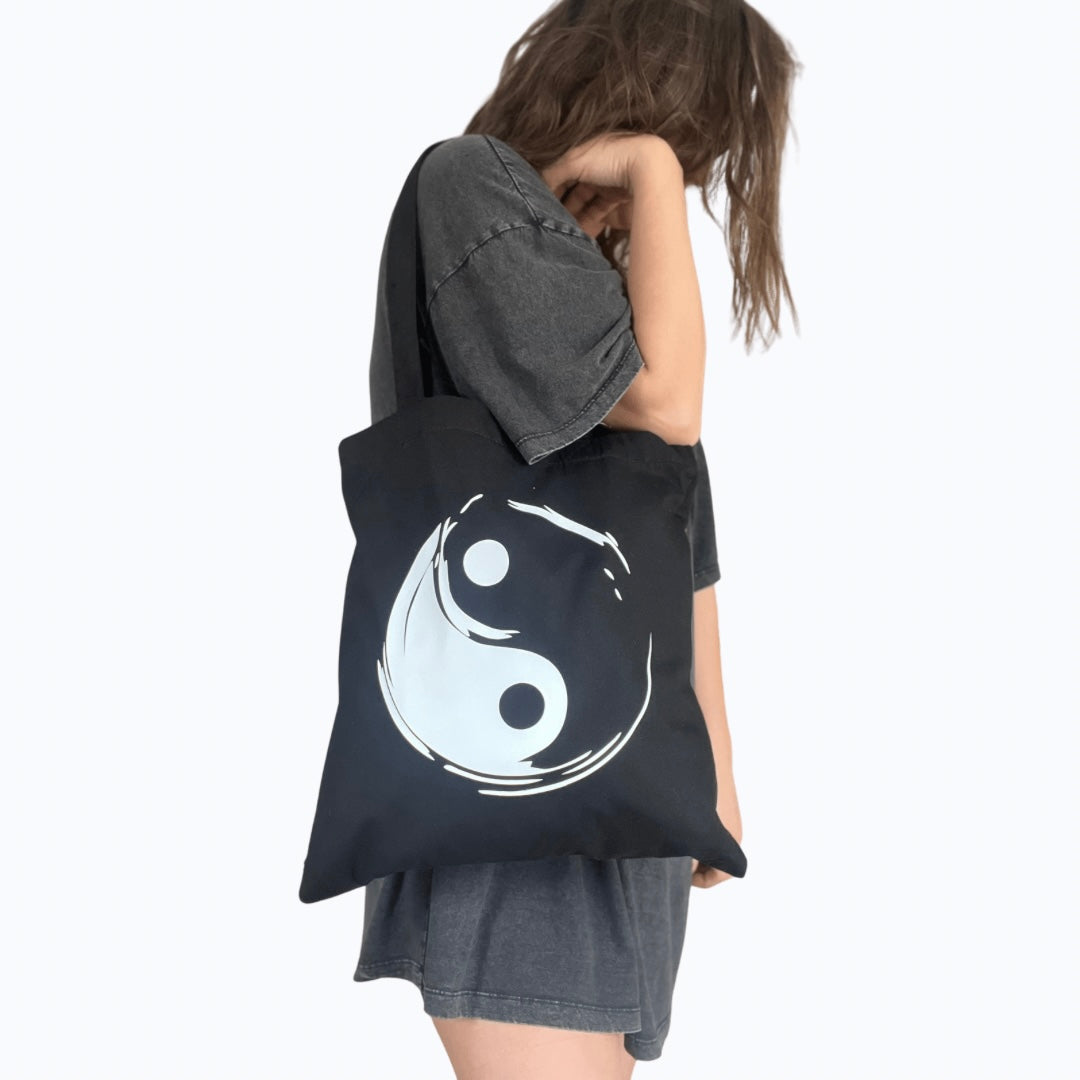 Black Yin Yang Tote