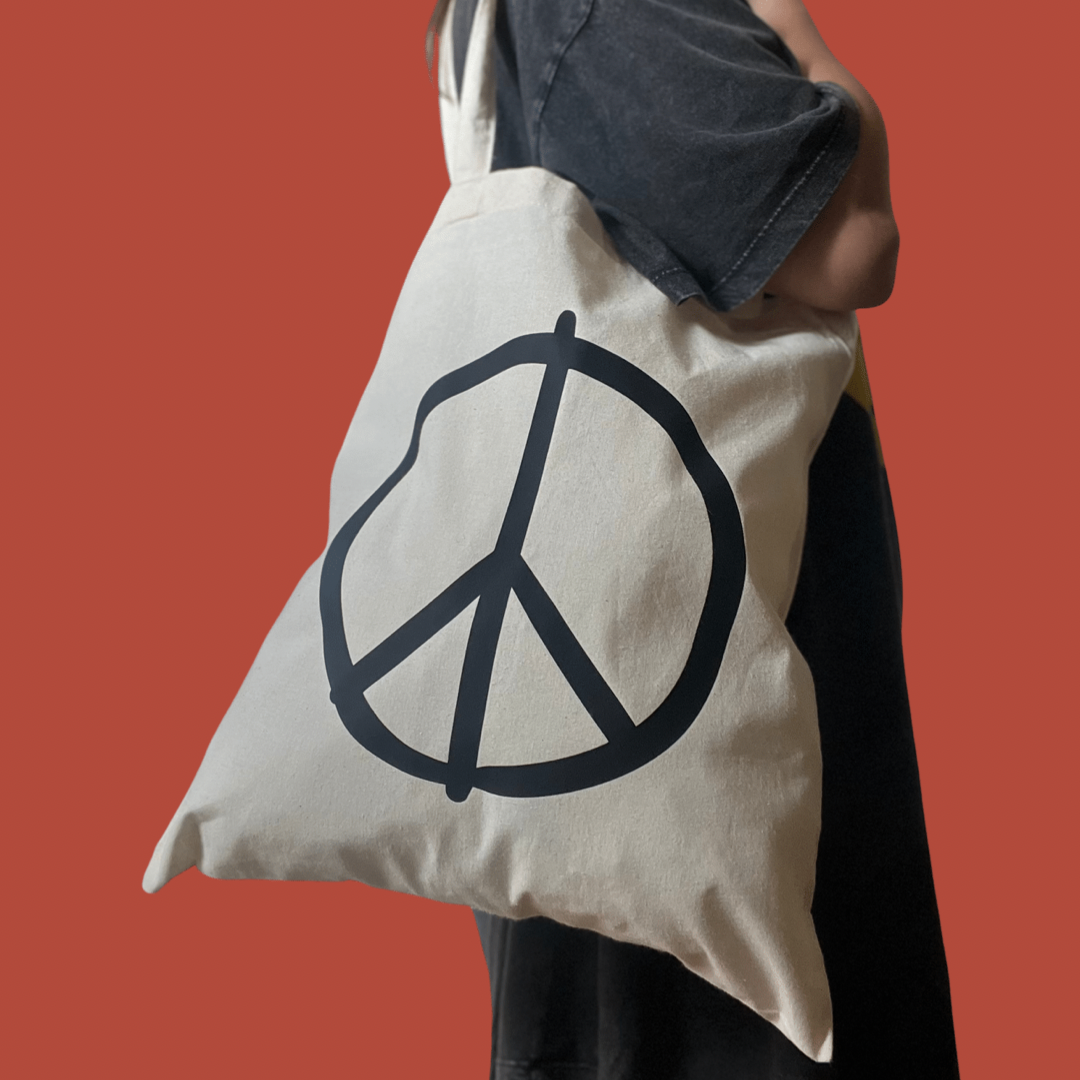 Peace Tote | Natural/Black