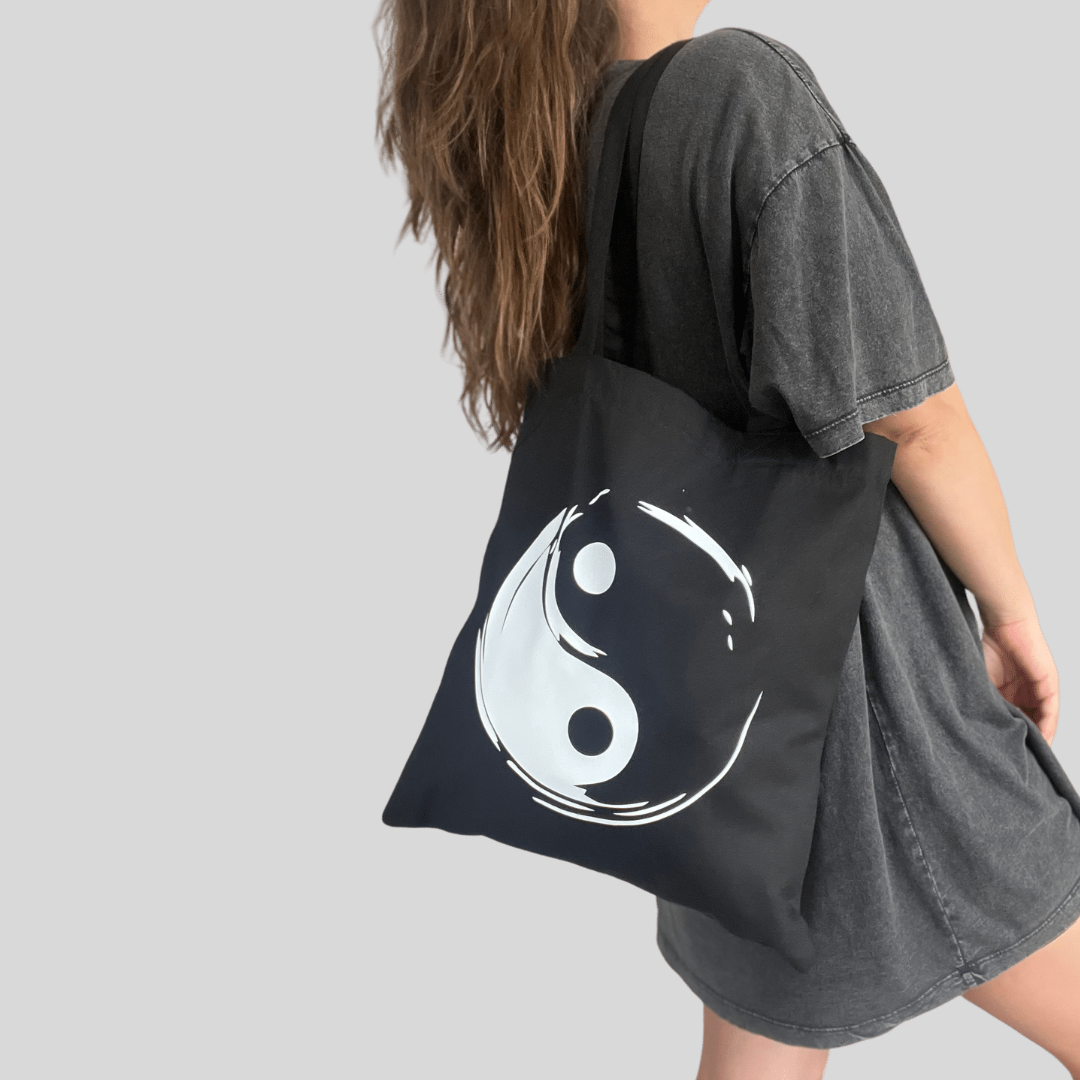 Black Yin Yang Tote
