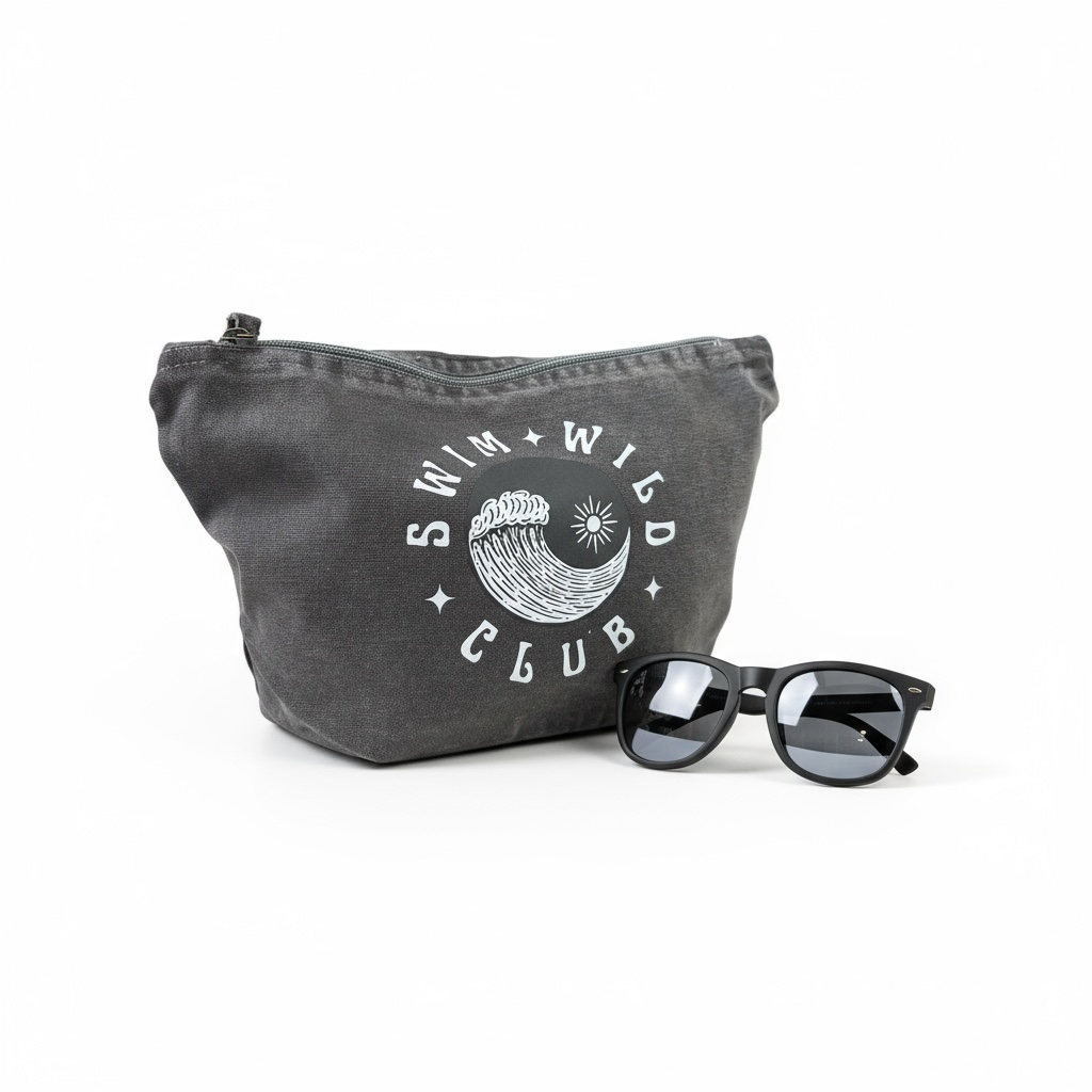 Swim Wild Club zip bag - Vintage Black