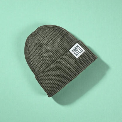 Khaki chunky knit Beanie