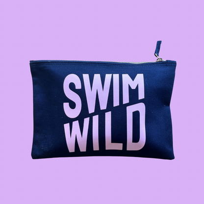 Swim Wild ZIP Bag | Navy / Pink