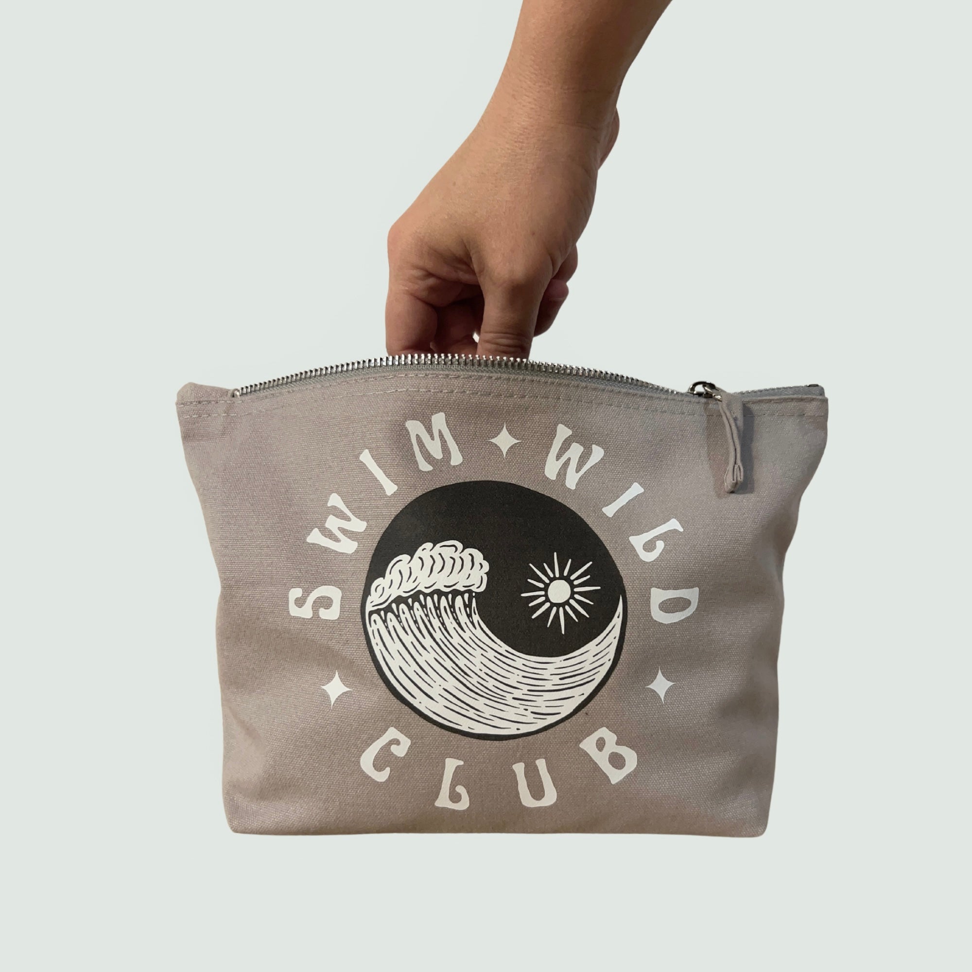 Swim Wild Club zip bag - Pebble