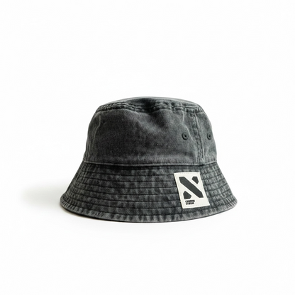 Faded Black washed bucket hat