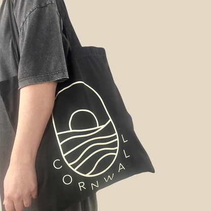 Black Cornwall Oval Tote