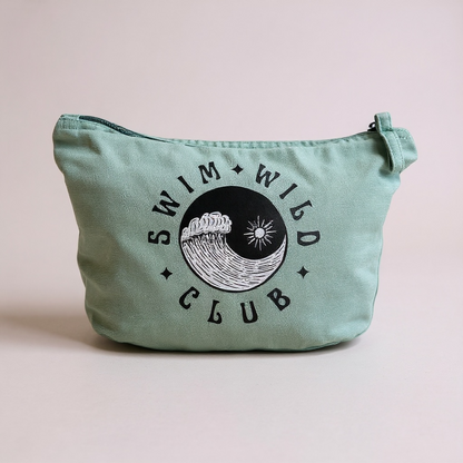 Swim Wild Club zip bag - Vintage Green