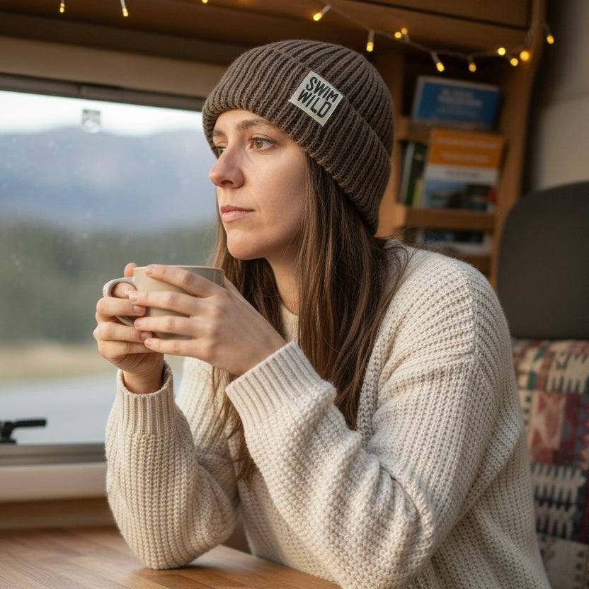 Chunky Wool hat / Earth