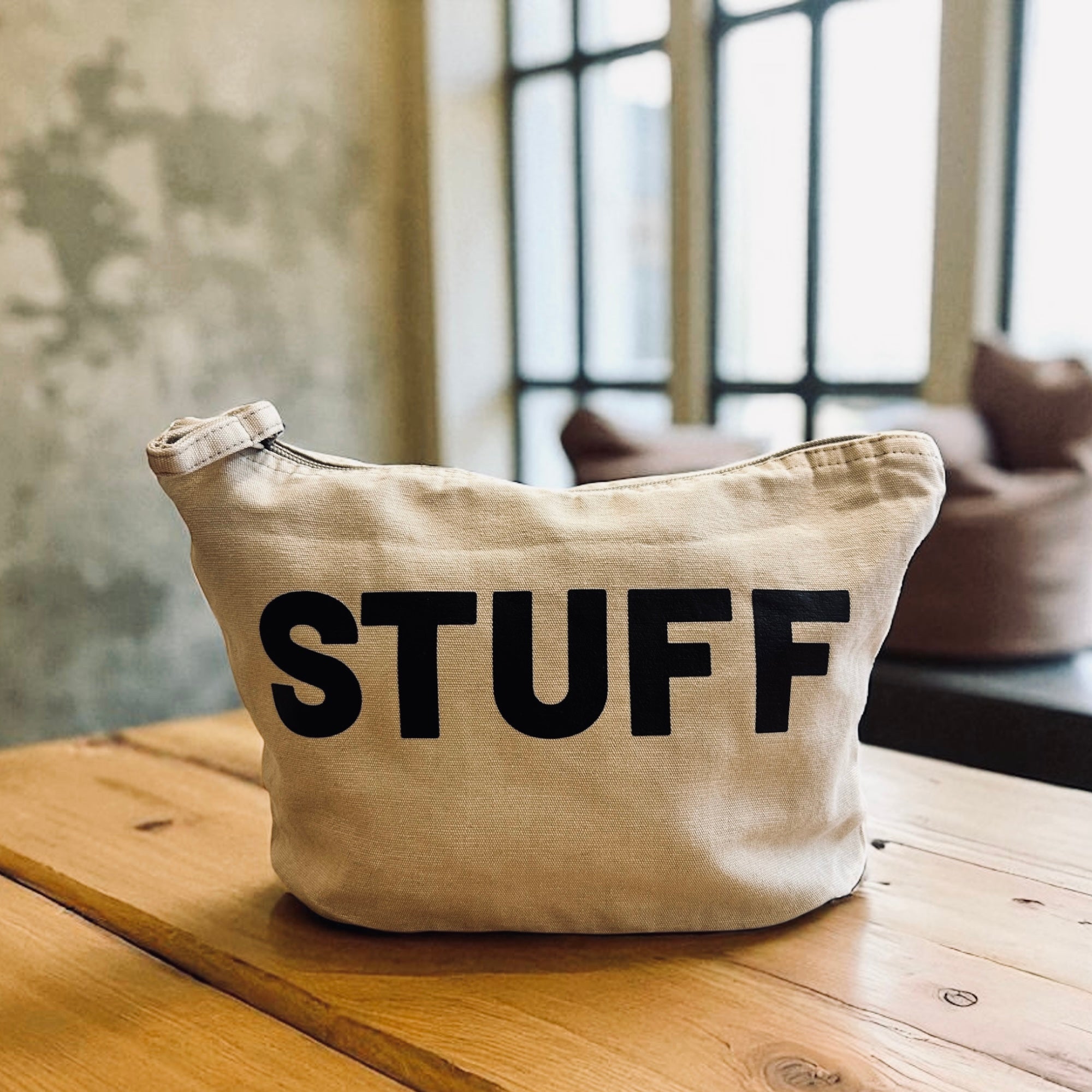 Stuff zip bag / Beige