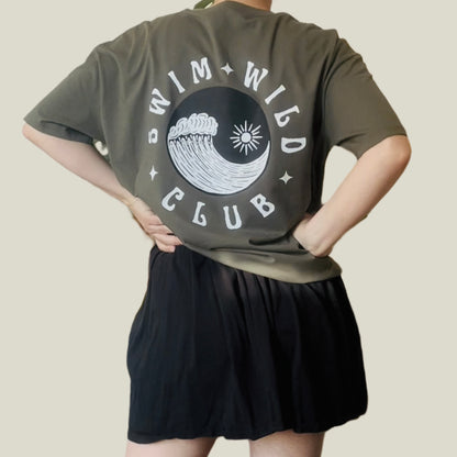 Swim Wild Club T-Shirt / Khaki