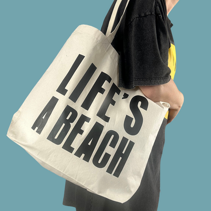 Life’s a beach tote - Natural / Black