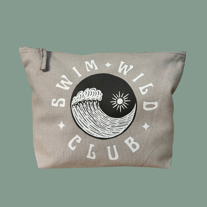 Swim Wild Club zip bag - Pebble