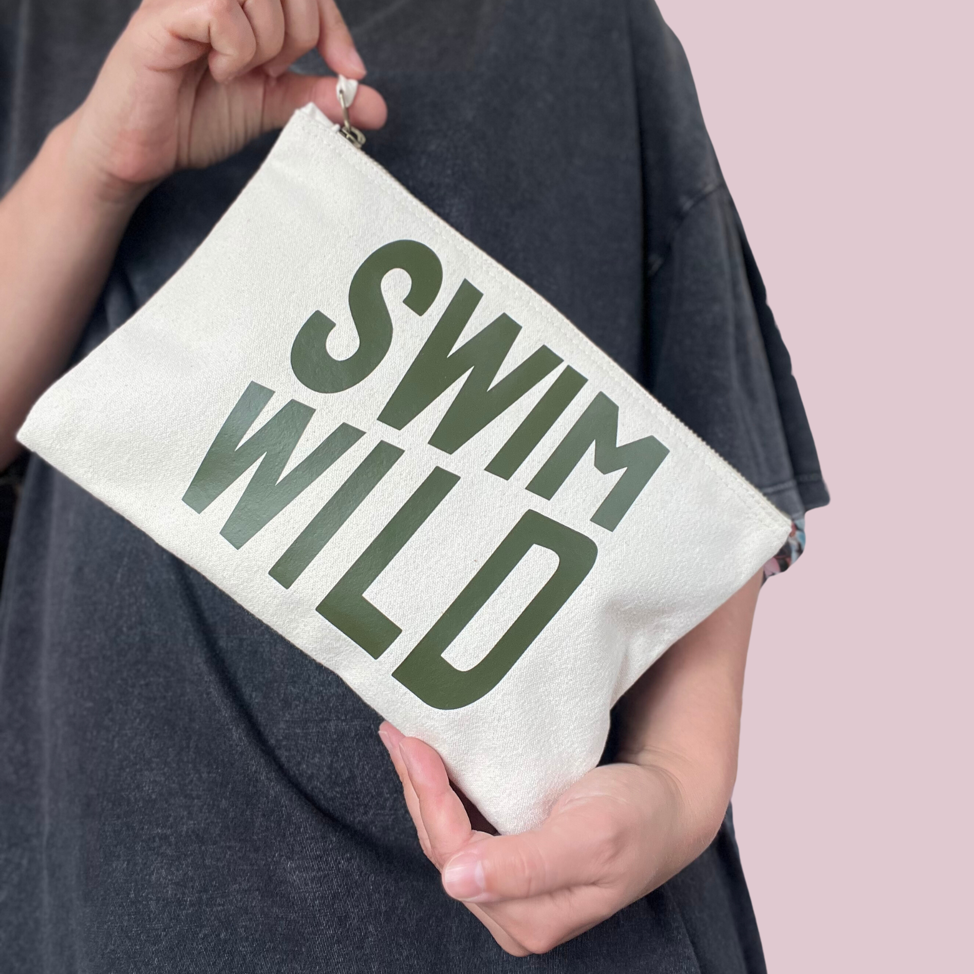 Swim Wild ZIP Bag |  Khaki