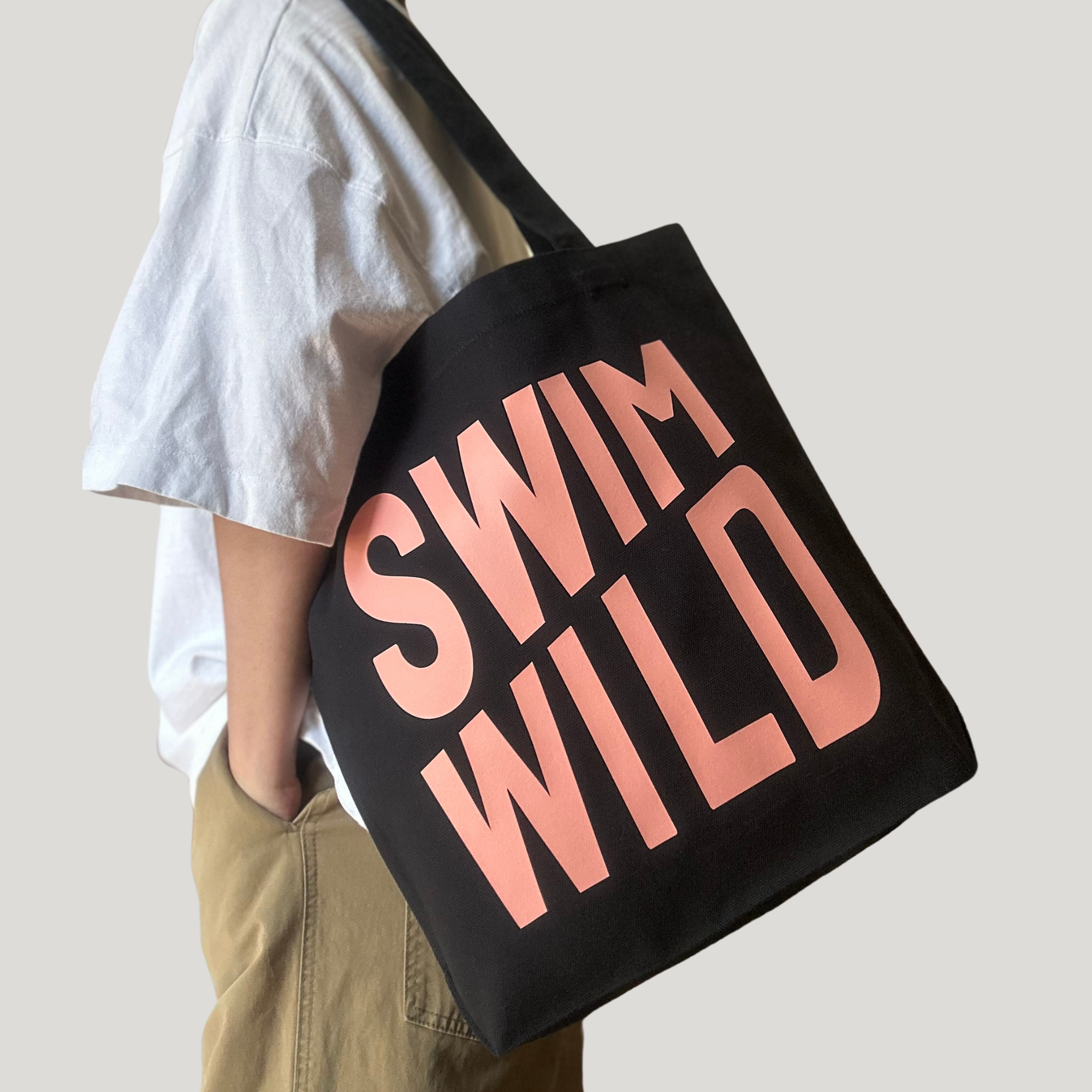 Navy/Coral Swim Wild Tote