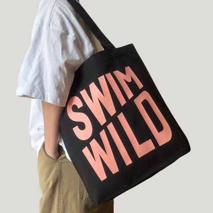 Navy/Coral Swim Wild Tote