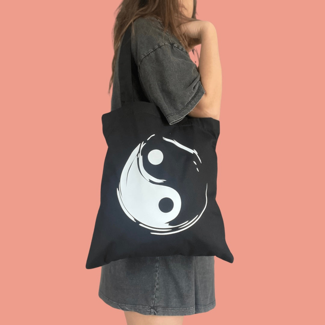 Black Yin Yang Tote