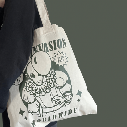 Alien Invasion Tote  - Natural/Khaki