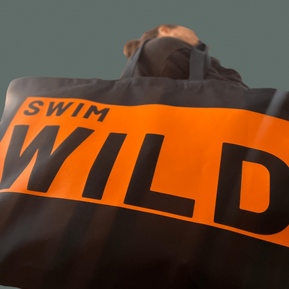 Jumbo Swim Wild Bag | Navy/Neon orange