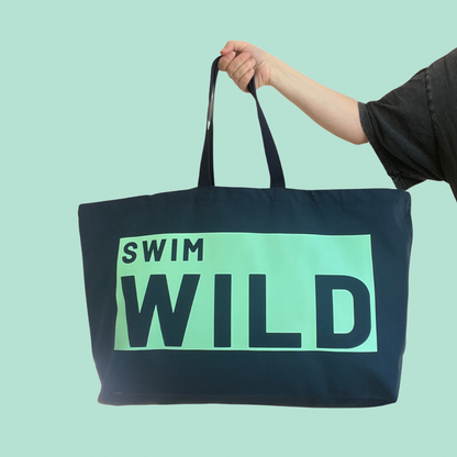 Jumbo Swim Wild Bag | Navy/Mint